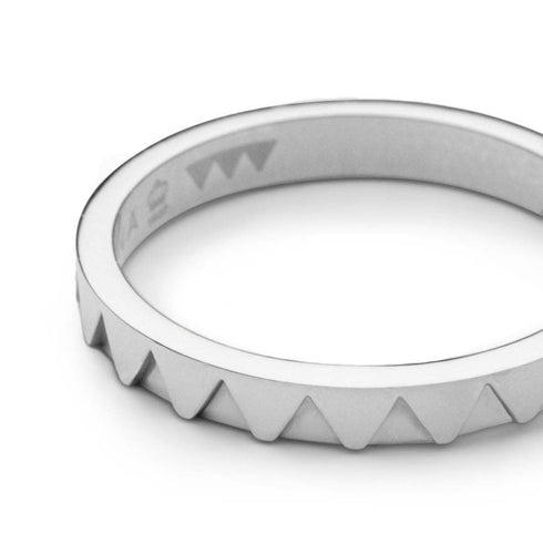 Skultuna & GtG Sharktooth Ring Thin Polished Steel